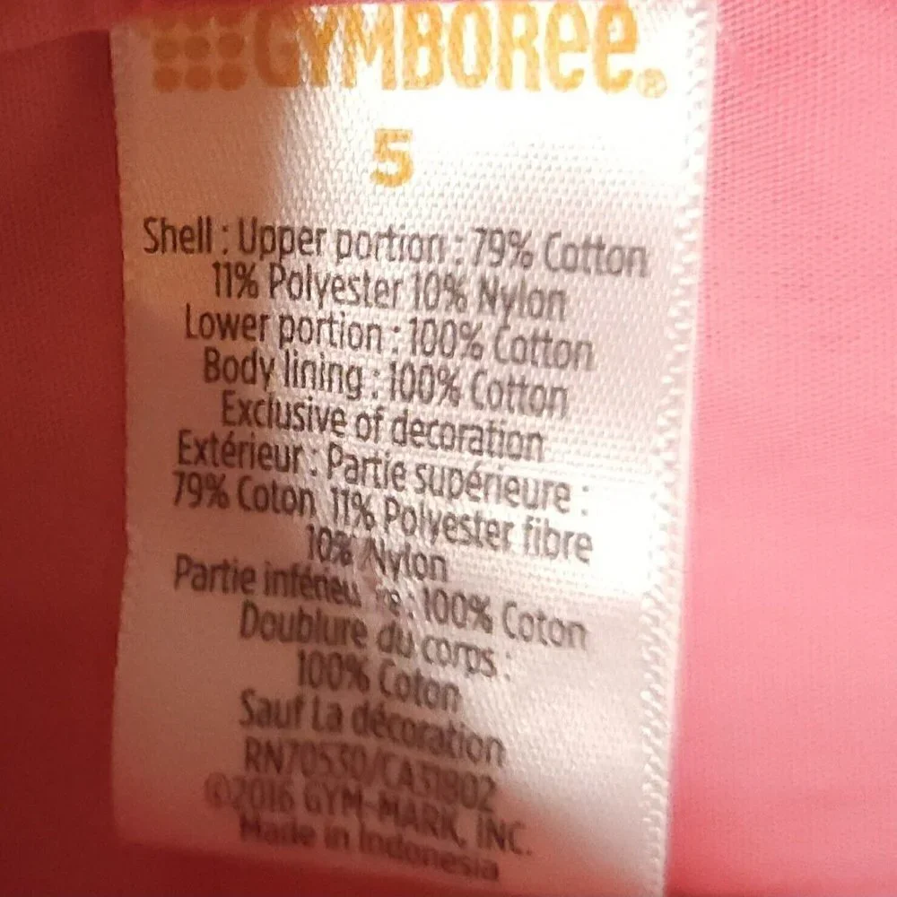 Gymboree Girls Pink White Floral Sleeveless Dress 5